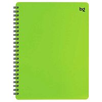 Тетрадь 48л. (клетка) BG пластик.обл. спираль "Neon салатовая" 59676