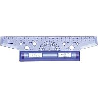 Рейсшина 22см СТАММ ЛР10 прозрачная с роликом