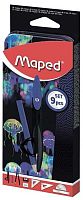 Готовальня MAPED (9предм.) "Deepsea Paradise" 981834 металл.короб.