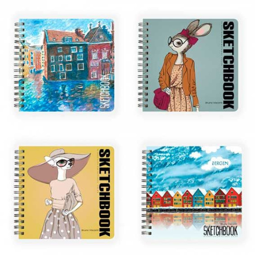 Скетчбук 200*205мм  50л. BV 1-551/05 спираль,200гр.,4в.