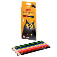 Карандаши 12цв. ХАТ "Пушистый философ" 094019 трёхгр.,заточ.,к/к,е/подвес