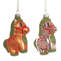 Игрушка ёлочная REMECO Символ года 2026 "Лошадка" 826567 стекло,7*3,5*9,5см,асс.