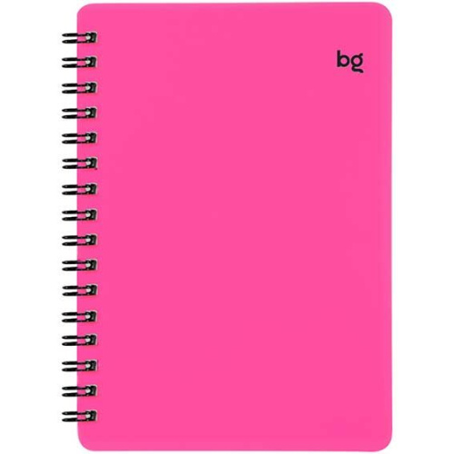 Записная книжка А6  60л. BG спираль "Neon" 62094 розовая пластик.обл.,тисн.фольг.