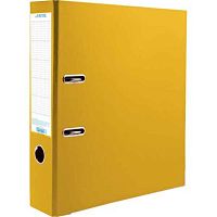 Регистратор 75мм deVENTE А4 3093804 PP,жёлтый,разбор.двухстор.,наварн.карм.с этикет.,металл.окант.