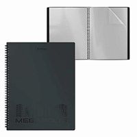 Папка с вкладышами/ 20 EK А4 "Megapolis" 50512 спираль,чёрная