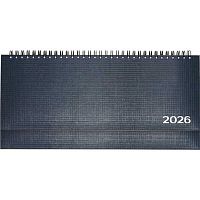 Планинг настол. 2026г. 294*142мм  64л. ATTOMEX кож.зам. "Lancaster" 2239679 син.,спираль,бел.бум.