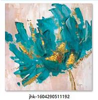 Картина интерьерная в раме 40*60см САНТИМО "Синий цветок" 627-121
