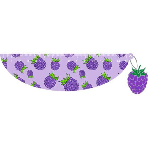 Линейка 15см deVENTE "Tutti-Frutti. Blackberry" 5091023 ПВХ с рис.,пластик.блист.