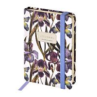 Занисная книжка А6 100л. BV "Мегаполис журнал. Флора.Ирисы" 3-478/23 линейка,тв.обл.,резинка