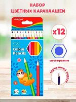 Карандаши 12цв. KEYROAD KR972397 шестигр.,мягкий гриф.2,9мм,к/к