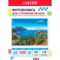Фотобумага deVENTE А5 230г/м2 матовая односторонняя  20л. (2042408)