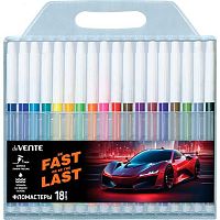 Фломастеры 18цв. deVENTE "Fast Or Last" 5082522 невент.колп.пластик.блист.