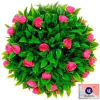 Цветочная композиция Ultramarine "Самшит розовый" 993-0861 d-25см
