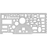 Линейка 20см deVENTE 5091537 офицерская,гибкая,прозр.