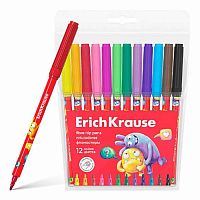 Фломастеры 12цв. EK "Jolly Friends" 62938 футляр,е/подвес