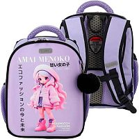 Ранец школьный deVENTE "Junior. Amai Menoko" 7033612 лавандовый,жёстк.,35*27*13см,800гр.+брелок