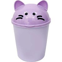 Контейнер д/мусора deVENTE "Ghost Meow" 4104570 сиреневый,17*11,5*8см,пластик.