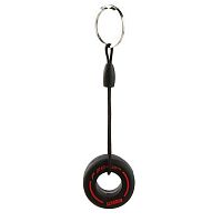 Брелок КОКОС "Wheel" 3,5см 215930 резина,чёрный-красный