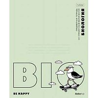 Тетрадь предм. 48л. ХАТ "Приключения чайки-Биология" 36035 пластик обл.,интер.справ.инф.(клетка)