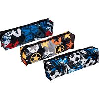 Пенал-косметичка ATTOMEX 200*70*35 "Football" 7025404 прямоуг.,текстил.,на молн.,асс.