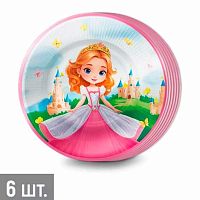 Тарелка бум. "Сказочная принцесса" 18см (6шт) 3.0000863