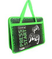 Папка пластик,с ручками А4 ПЧЕЛКА ПМ-А4-25 "Level up" д/тетрадей