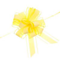 Бант д/оформления подарка "Чудо" 214-258 жёлтый,5см,d-15см