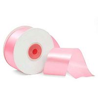 Лента 5,0см*22,85м атласная ярко-розовая Микрос ч30922