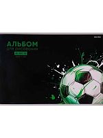 Альбом для рис.40л. Проф-Пресс "Мяч на чёрном" 40-2602 на скобе,мел.обл.,офсет