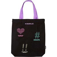 Сумка-шоппер deVENTE "Favorite List" 7046502 канвас,34*43,5*8см,с расш.8см,на магнит.кнопке