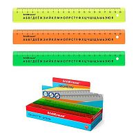 Линейка 20см EK "Neon" 55500 русск.алфавит,пластик,3цв.,асс.