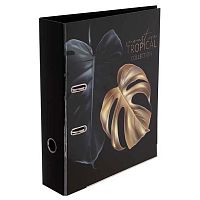 Регистратор 75мм Fiorenzo А4 "Тропический шик" 231741 чёрный,мат.лам.картон.,разбор.