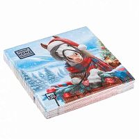 Салфетка бум. НГ Bouquet Home Collection Classic Символ года 2026 "Красавица лошадка" 25429 3-х сл.(