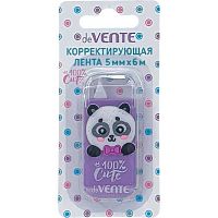 Коррект. лента deVENTE 5мм* 6м 4062326 "100% Cute. Panda" бирюз.непрозр.корп.,фронт.аппл.,к/блист.