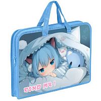 Папка пластик,с ручками А4 ОНИКС ПТ-14 "Аниме милашка" (70494) д/тетрадей,на молн.