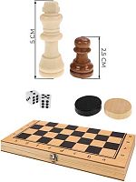 Игра настольная Рыжий кот 3в1 (нарды,шашки,шахматы) дерево ИН-4157