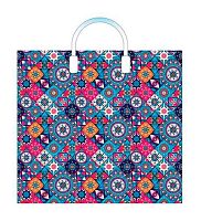 Пакет полиэт. с пластик. ручками Миленд 38*34см "Калейдоскоп" ПЛР66537 90мкм