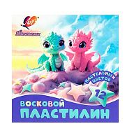 Пластилин 12цв.,180гр. ЛУЧ "Фантазия" 35С 2290-08 восковой,пастельный