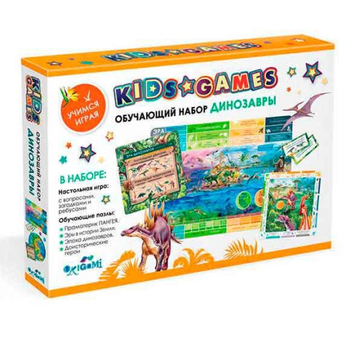 Игра обучающая ORIGAMI 3в1 Kids Games Динозавры 08087
