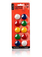 Набор магнитов ГЛОБУС 30мм,10шт. МЦ30-10 цветные,блист.