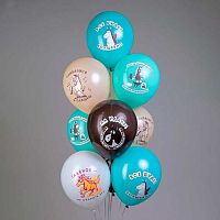 Шары возд. Микрос 12" шелк рис. 1ст. 2цв. Лошадки! 5диз.Ч56949