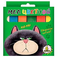 Мел  6цв. CENTRUM "Котик" 77005 к/к,е/подвес