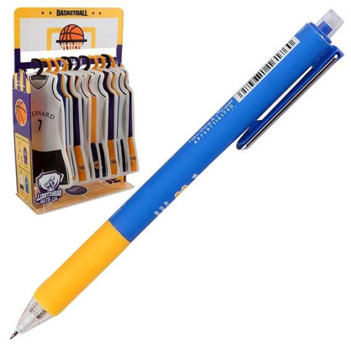 Ручка гелевая авт. КОКОС Morn Shine "Баскетбол" 241751 синяя,0,5мм,цв.корп.,асс.