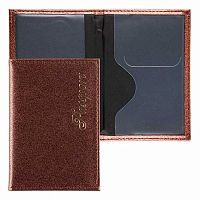 Обложка д/паспорта КЛЕРК "Sunshine" 213927 бордо,к/з,тисн.фольг.,отсрочка