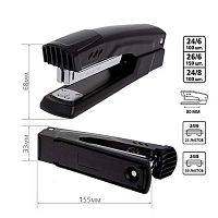 Степлер №24/6, 26/6 50л. ХАТ "Dark Matter" DS_085949 чёрный,метал,к/к