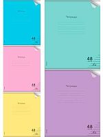 Тетрадь 48л. (линейка) Проф-Пресс пластик.обл. "Пастель" 48-1350 асс.