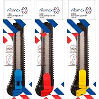 Нож канцелярский 18мм ATTOMEX 4090301 блист.,асс.