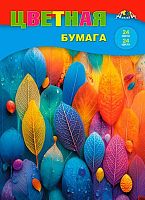 Бумага цв. А4 24л.24цв. АППЛИКА "Цветные листочки" С2802-17