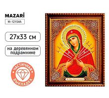 Мозаика алмазная MAZARI "Семистрельная икона" M-12154A холст,27*33см,част.выкл.,подрам.