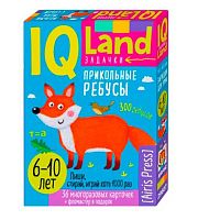 Карточки многоразовые с маркером IQ АЙРИС "Прикольные ребусы" (6+) 29607 